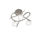 Mantra M1814 Loop 3 Light Ceiling Fitting, Satin Nickel, G9 ECO