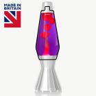 Mathmos Astro Larger Lava Lamp Bottle Violet with Red Lava