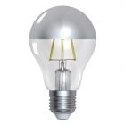 Girard Sudron LED Filament GLS 6W (57W) ES E27 Crown Silver Mirror, Dimmable 2700K